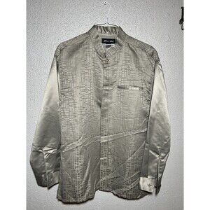 MILANO MODA MEN'S 2 PIECE Shirt And Pant LONG SLEEVE WALKING SUIT Size M-32x32